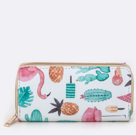 15% OFF 2+🌵 flamingo cactus print wallet - Picture 2 of 3